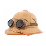 WWII GERMAN LUFTWAFFE TROPICAL PITH HELMET