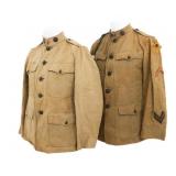 WWI US ARMY M1912 & NAMED M1911 TUNICS