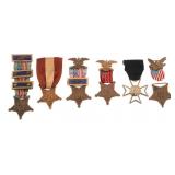 CIVIL WAR GAR VETERAN & MASONIC MEMBERSHIP MEDALS
