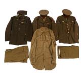 WWII US ARMY OFFICER & NCO UNIFORM SETS