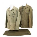WWII USMC P44, USN & ARMY HBT COMBAT UNIFORMS