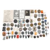 WWII GERMAN NSDAP & ORGANIZATION TINNIES & PINS
