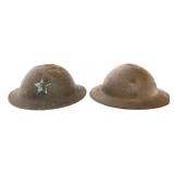 WWI US AEF 2nd & 26th DIVSION M1917 & MkI HELMETS