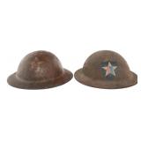 WWI US ARMY 2nd DIVISION M1917 HELMETS