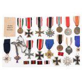 WWII GERMAN IRON CROSS, MERIT & SERVICE MEDALS