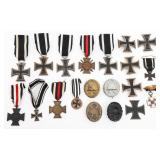IMPERIAL GERMAN IRON, HONOR CROSS & WOUND BADGES