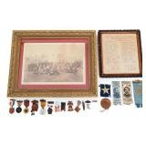CIVIL WAR UNION VETERAN REUNION PHOTO & GAR BADGES