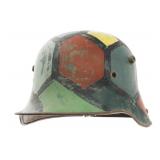 POST-WWI GERMAN M16 REFURBISHED CAMO HELMET