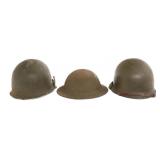 WWI - VIETNAM WAR US M1917 & M1 HELMETS