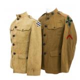 WWI US AEF 3rd & 4th DIVISION M1912 COTTON TUNICS