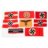 WWII GERMAN SA, HJ, NSDAP & WEHRMACHT ARMBANDS