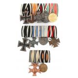 WWI IMPERIAL GERMAN & AUSTRIAN MEDAL BARS