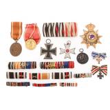 WWI - WWII GERMAN IRON CROSS, MEDALS & RIBBON BARS
