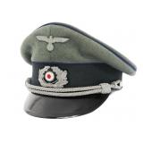 WWII GERMAN HEER MEDICAL SERVICE VISOR CAP