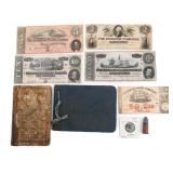 CIVIL WAR CONFEDERATE CURRENCY & BOOK