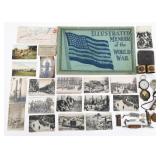 WWI US ILLUSTRATED MEMOIR, POSTCARDS & TRENCH ART