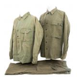WWII US ARMY HBT COMBAT JACKETS & PANTS