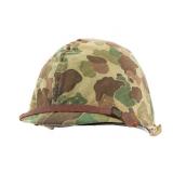WWII USMC M1 COMBAT HELMET WITH CAMO COVER