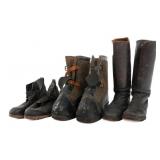 WWII GERMAN WINTER OVER BOOTS & FIELD BOOTS
