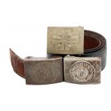 WWII GERMAN HEER & GYMNASTIC ASSOC. BELT & BUCKLES