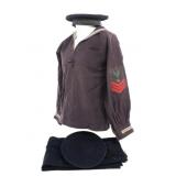 WWI US NAVY NAMED ENLISTED DRESS BLUES SET