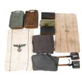 WWII GERMAN JERRY CANS & FIELD GEAR