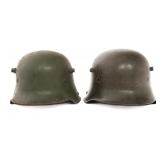 WWI AUSTRO-HUNGARIAN & GERMAN M17 COMBAT HELMETS