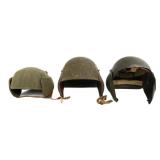 WWII USAAF M3, M4A2, & M5 AIRCREW FLAK HELMETS