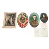 WWI US ARMY DOCUMENTS & OVAL PORTRAITS