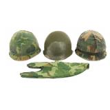 VIETNAM WAR US ARMY M1 COMBAT HELMETS