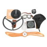 WWII - COLD WAR US AVIATION INSTRUMENTS & HELMET