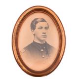 INDIAN WARS US ARMY FRAMED CABINET CARD PORTRAIT
