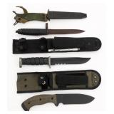 BUSSE BADGER ATTACK & KABAR KNIVES & G3 BAYONET