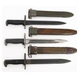 WWII US, ITALIAN M1 & DANISH M1950 BAYONETS