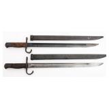 IMPERIAL JAPANESE TYPE 30 BAYONETS WITH SCABBARDS