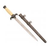 WWII GERMAN HEER M35 PARTS DAGGER WITH SCABBARD