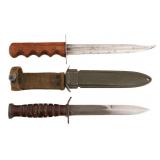 WWII US THEATER MADE PATTON SABER & M3 KNIVES