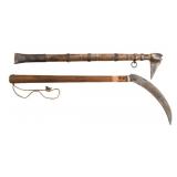 IMPERIAL JAPANESE TOBIKUCHI AXE & KAMA SICKLE