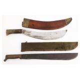 US ARMY ENGINEER COLLINS No. 1005 & M1942 MACHETES