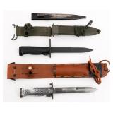 WWII - COLD WAR US M6 BAYONETS & GERMAN SCABBARD