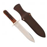 COWBOY BOWIE KNIFE by JIM SISKA WITH SCABBARD