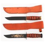 MODERN USMC & ARMY COMMEMORATIVE KA-BAR KNIVES
