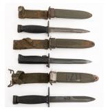KOREAN WAR - COLD WAR US M4, M5A1 & M7 BAYONETS