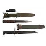 WWII - KOREAN WAR US ARMY M1 & M4 BAYONETS