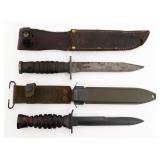 POST WWII US KUTMASTER & M4 CLONE FIGHTING KNIVES