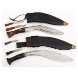 INDIAN MADE KUKRI KNIVES WITH SCABBARDS