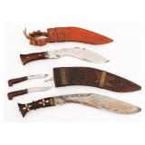 INDIAN MADE KUKRI KNIVES WITH SCABBARDS