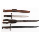 US MARKED P1908 ROSS & JAPANESE TYPE 30 BAYONETS