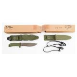 MISSION MPK 12 KNIFE WITH OLD & NEW MODEL SHEATHS