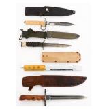 US M3, MODIFIED JAPANESE TYPE 30 & DIVE KNIVES